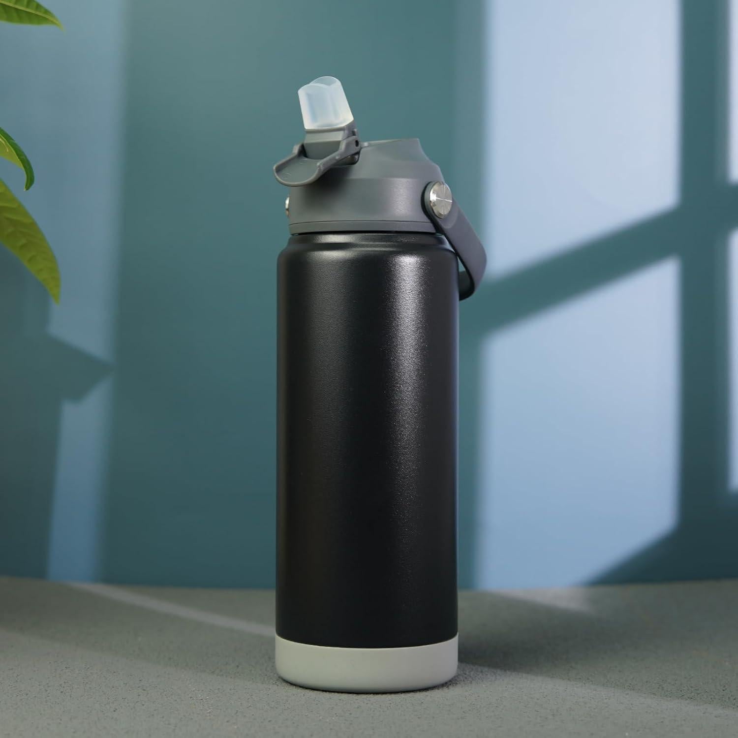 Botella de Agua Aislada BJPKPK 532 ml con Tapa de Pajita