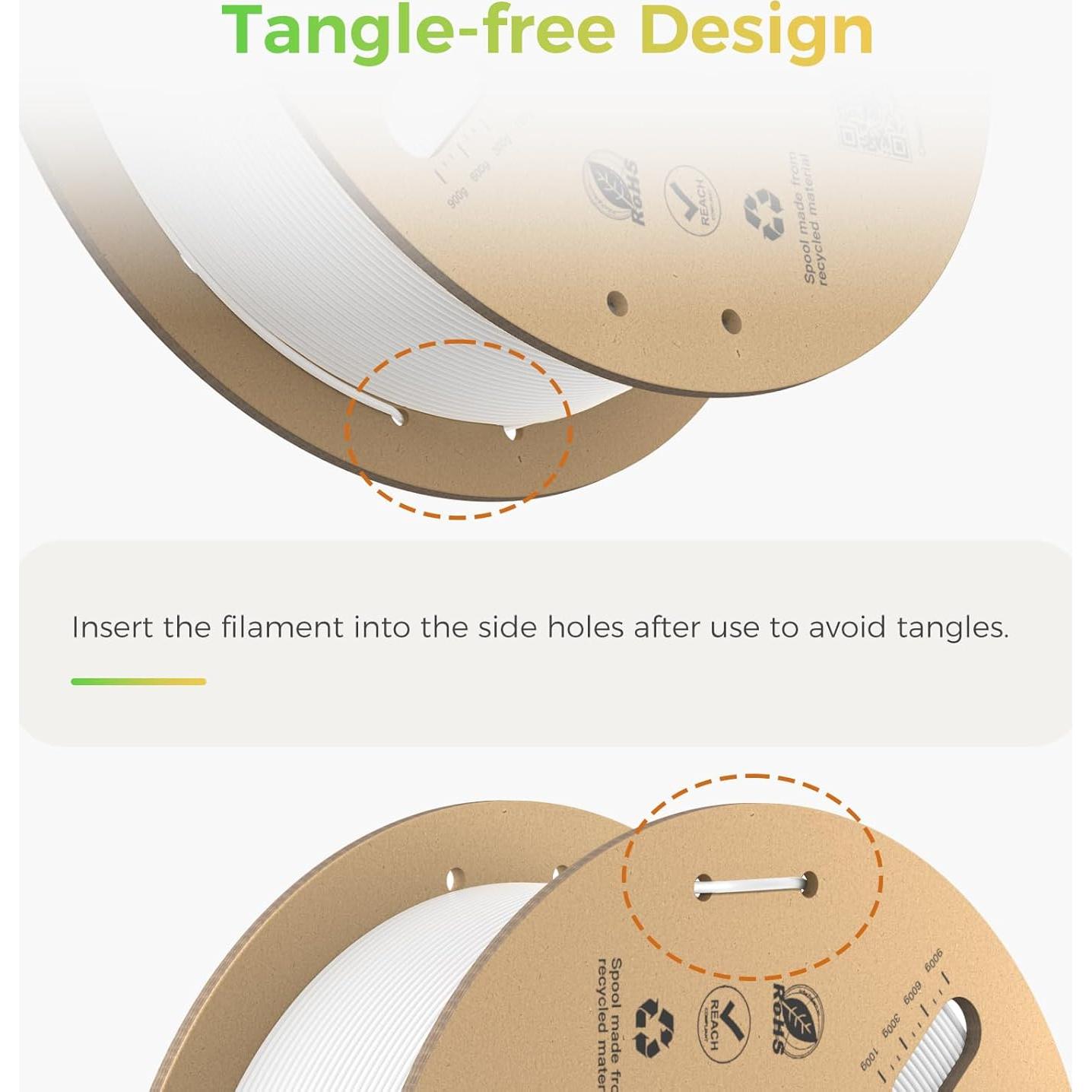 Filamento 3D Creality Hyper PLA 1.75mm Blanco 0.91kg