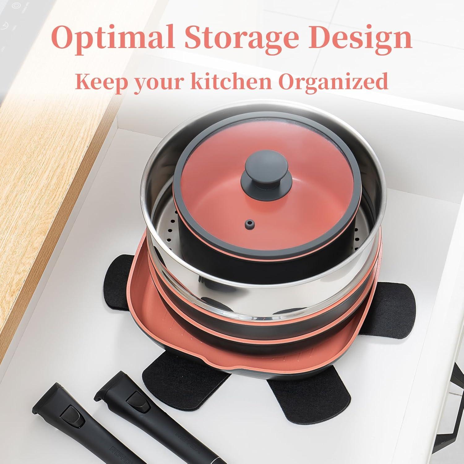 Juego de Ollas y Sartenes ROYDX 14 Piezas Antiadherente