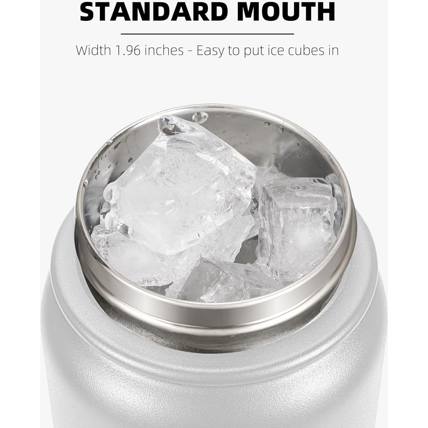 Botella de Agua Fanhaw 600 ml Acero Inoxidable Aislada Negra