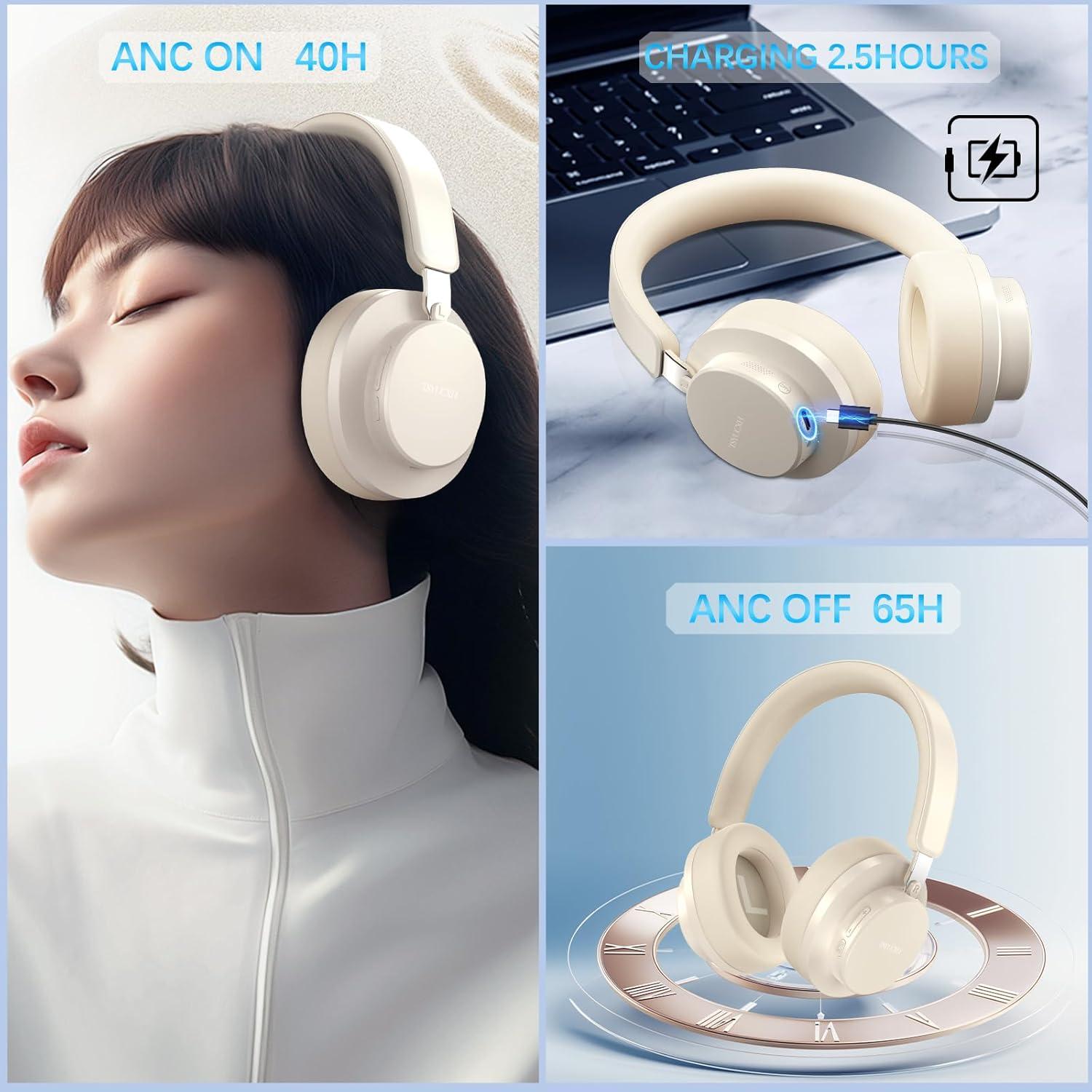 Auriculares Inalámbricos TSYUCXH T10 con ANC y 60h de Batería