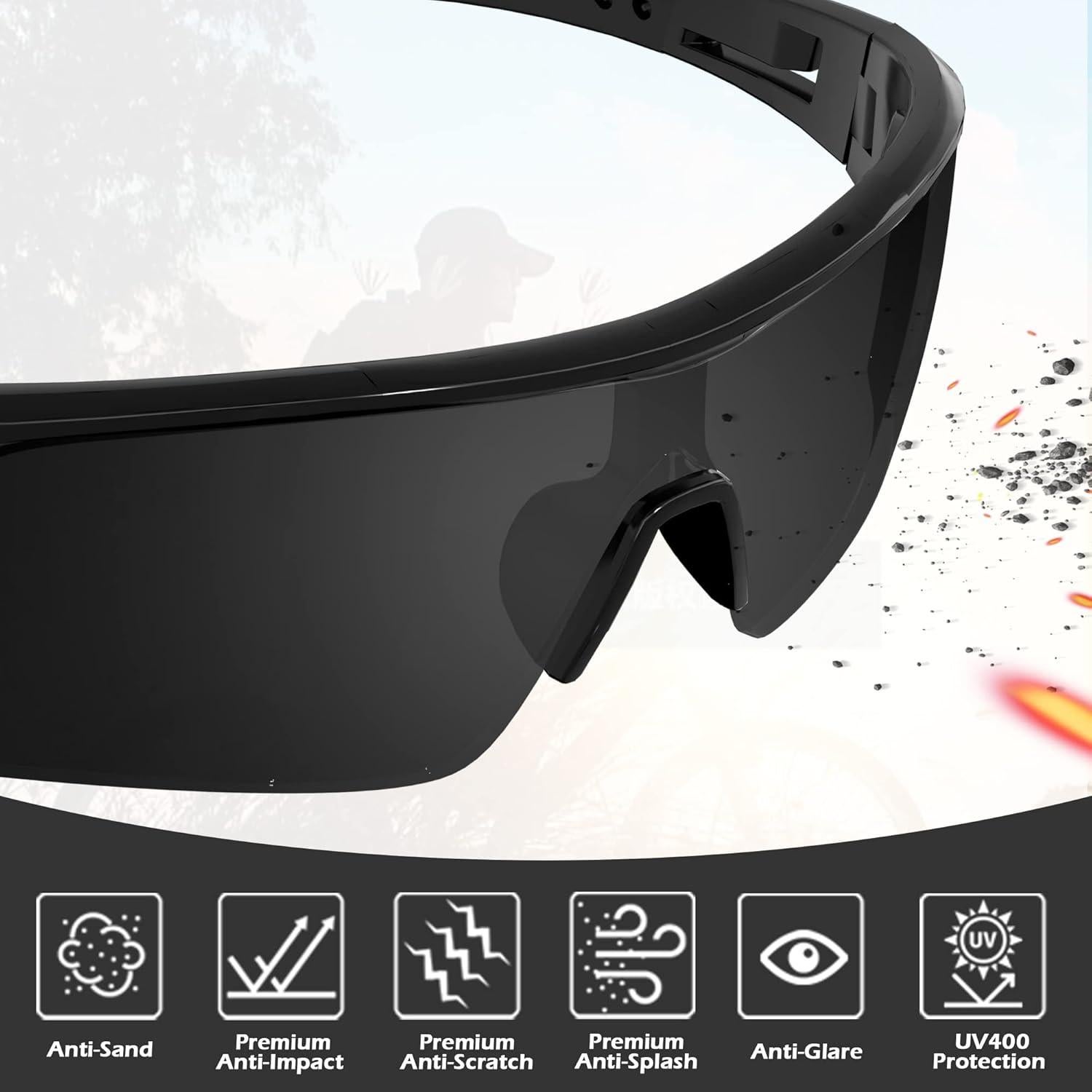 Gafas de Seguridad YENPK Tinteadas UV400 - Paquete de 12