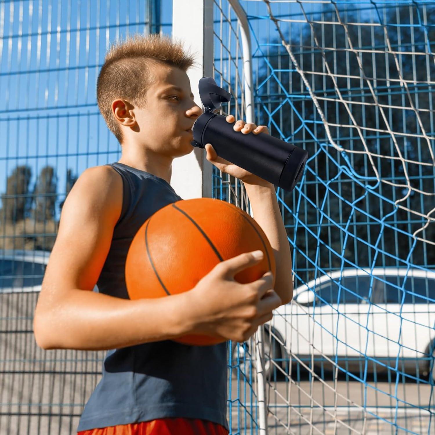 Botella de Agua Aislada Yawbay 0.5L con Pajilla y Asa