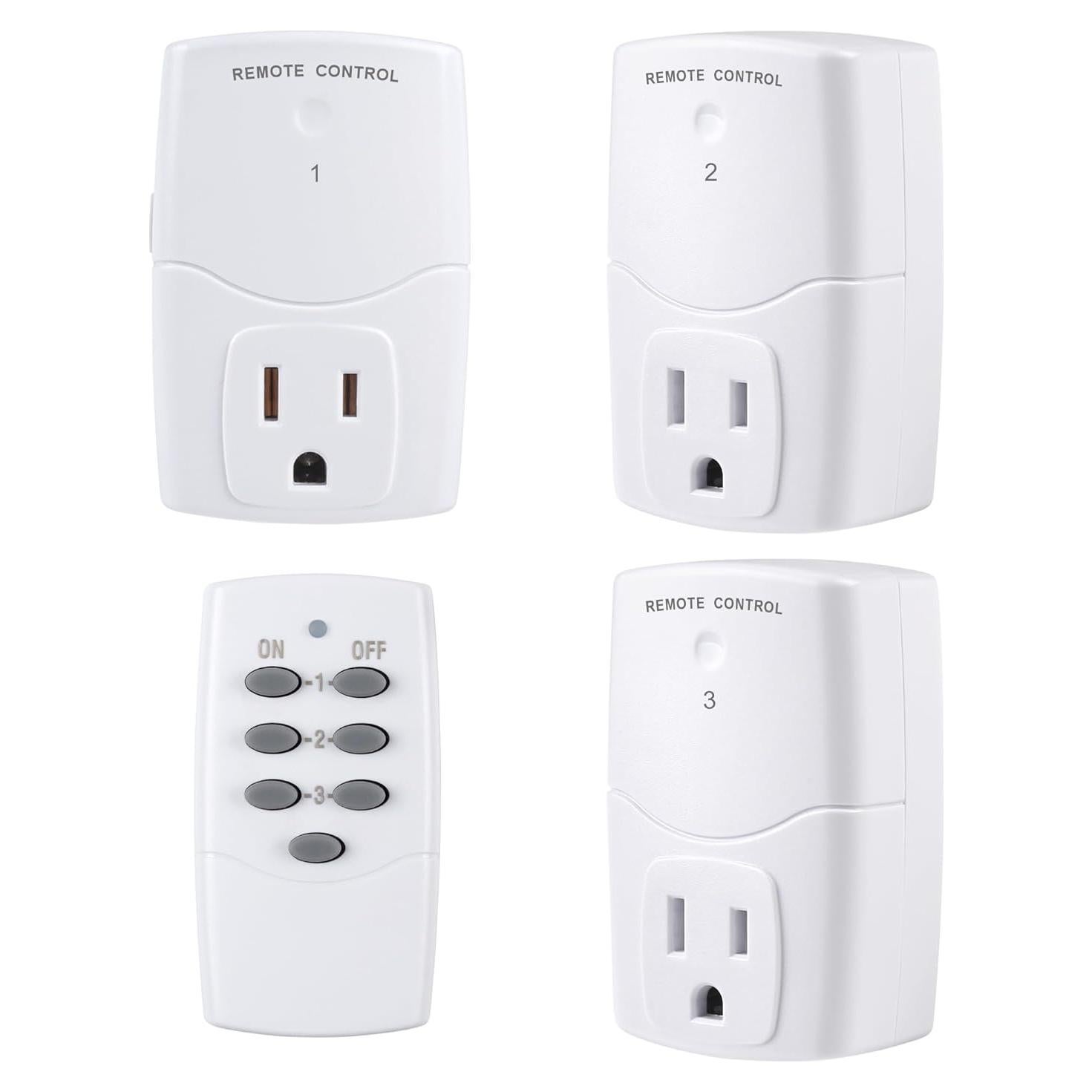 Enchufe Control Remoto BN-LINK 3 Enchufes 1250W Blanco