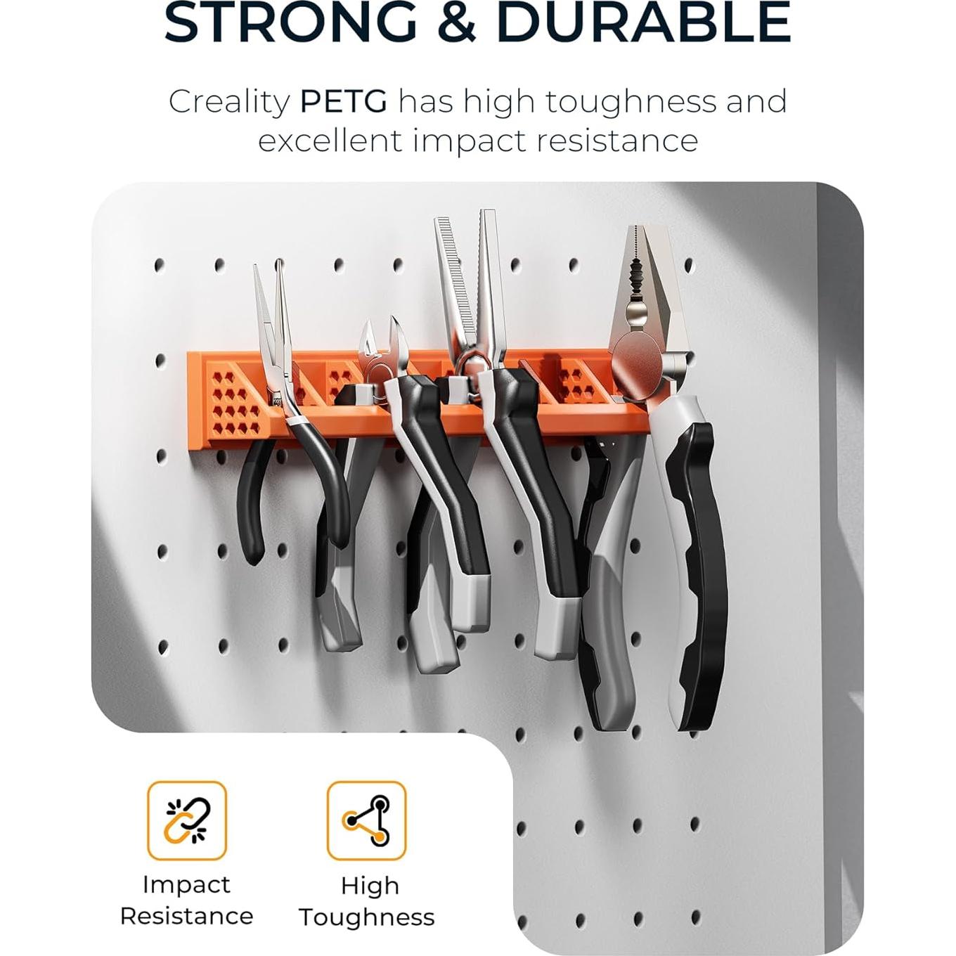 Filamento 3D PETG Creality 1.75mm 1KG Negro Alta Precisión