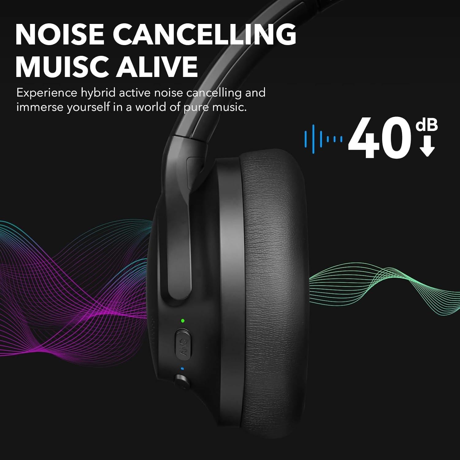 Auriculares 1Mii Y8 ANC Hi-Res 75H Plegables Inalámbricos