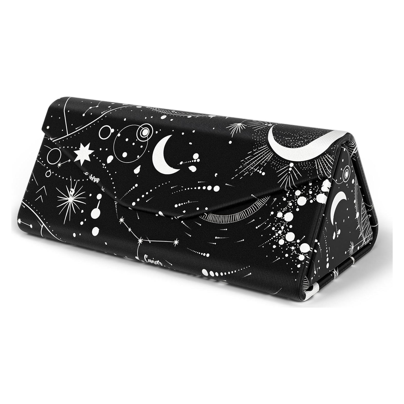 Estuche Plegable para Gafas de Cuero PU Magnético Unisex