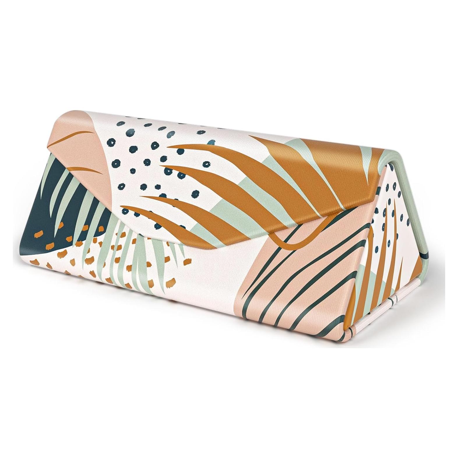 Estuche Plegable para Gafas de Cuero PU Magnético Unisex