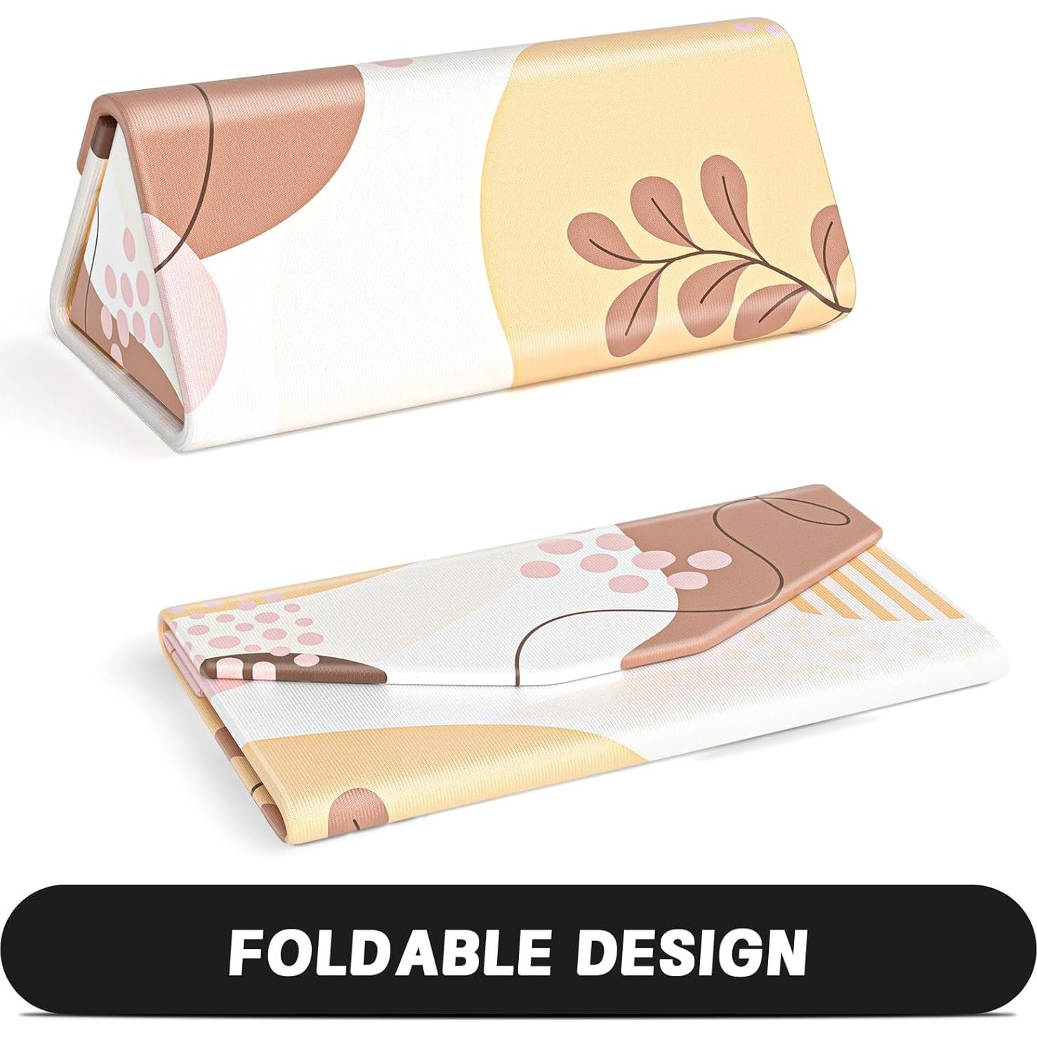 Estuche Plegable para Gafas de Cuero PU Unisex - 2 Pcs