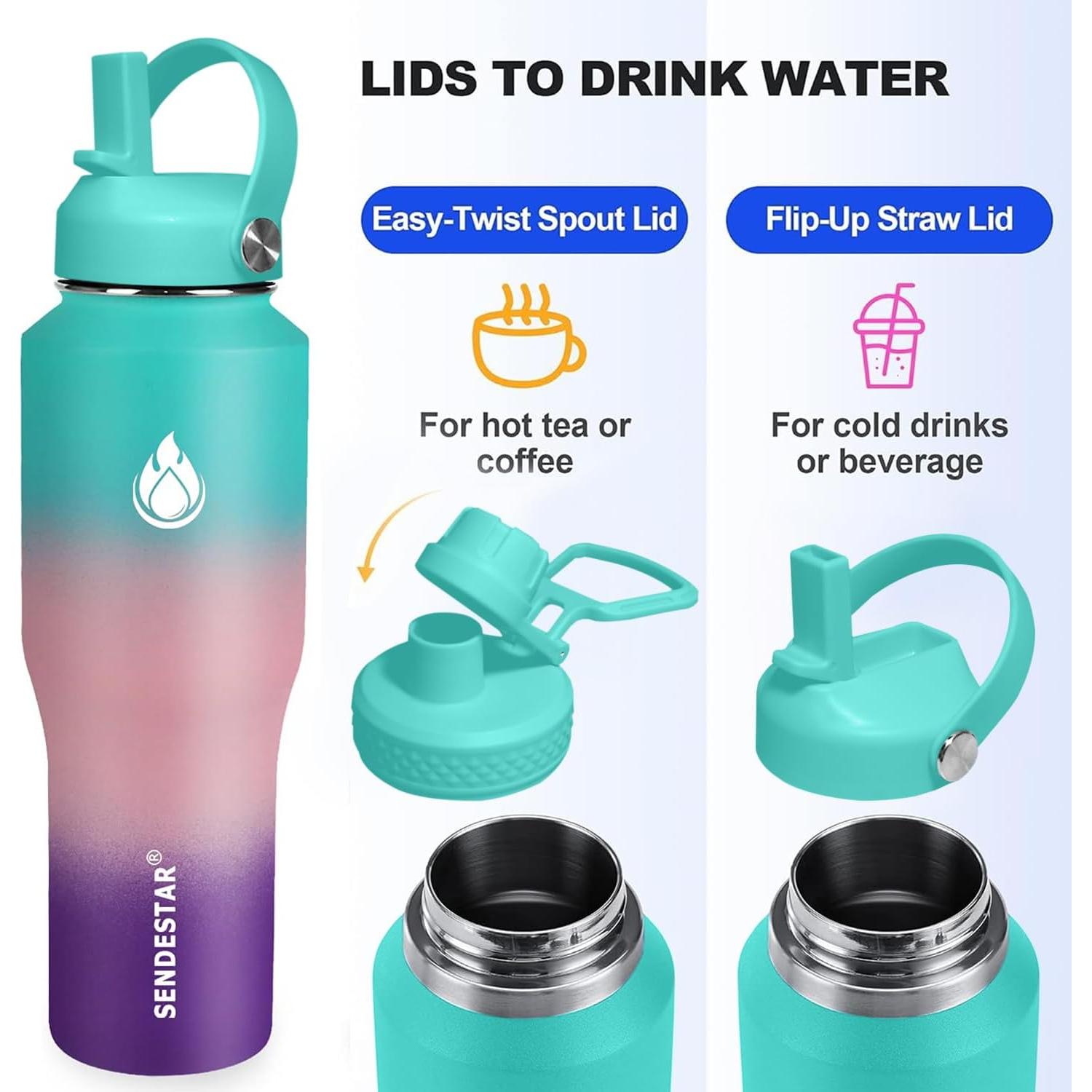 Botella de Agua SENDESTAR 32oz Acero Inoxidable Aislada