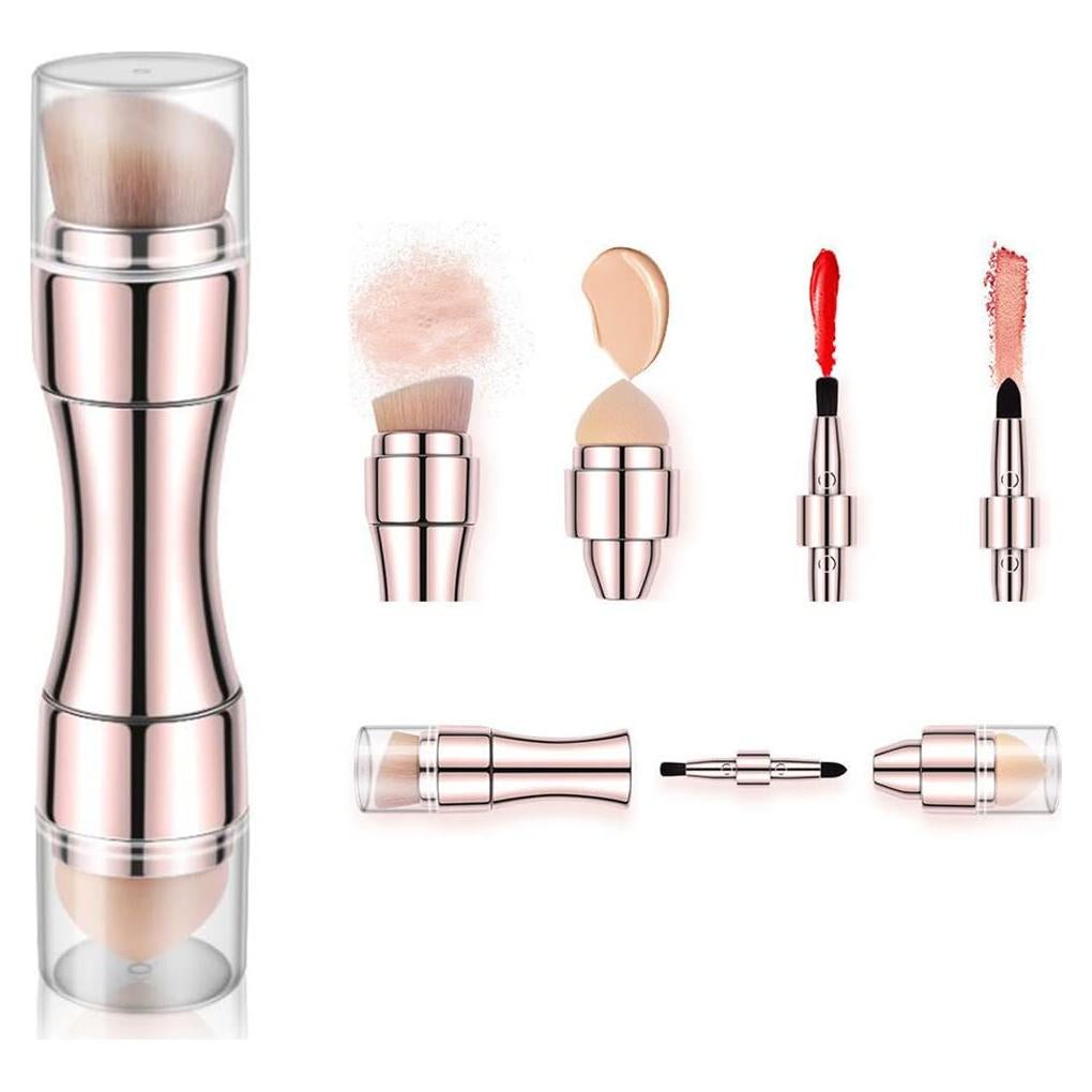Pincel de Maquillaje 4 en 1 Bling Toman Retráctil Rosa