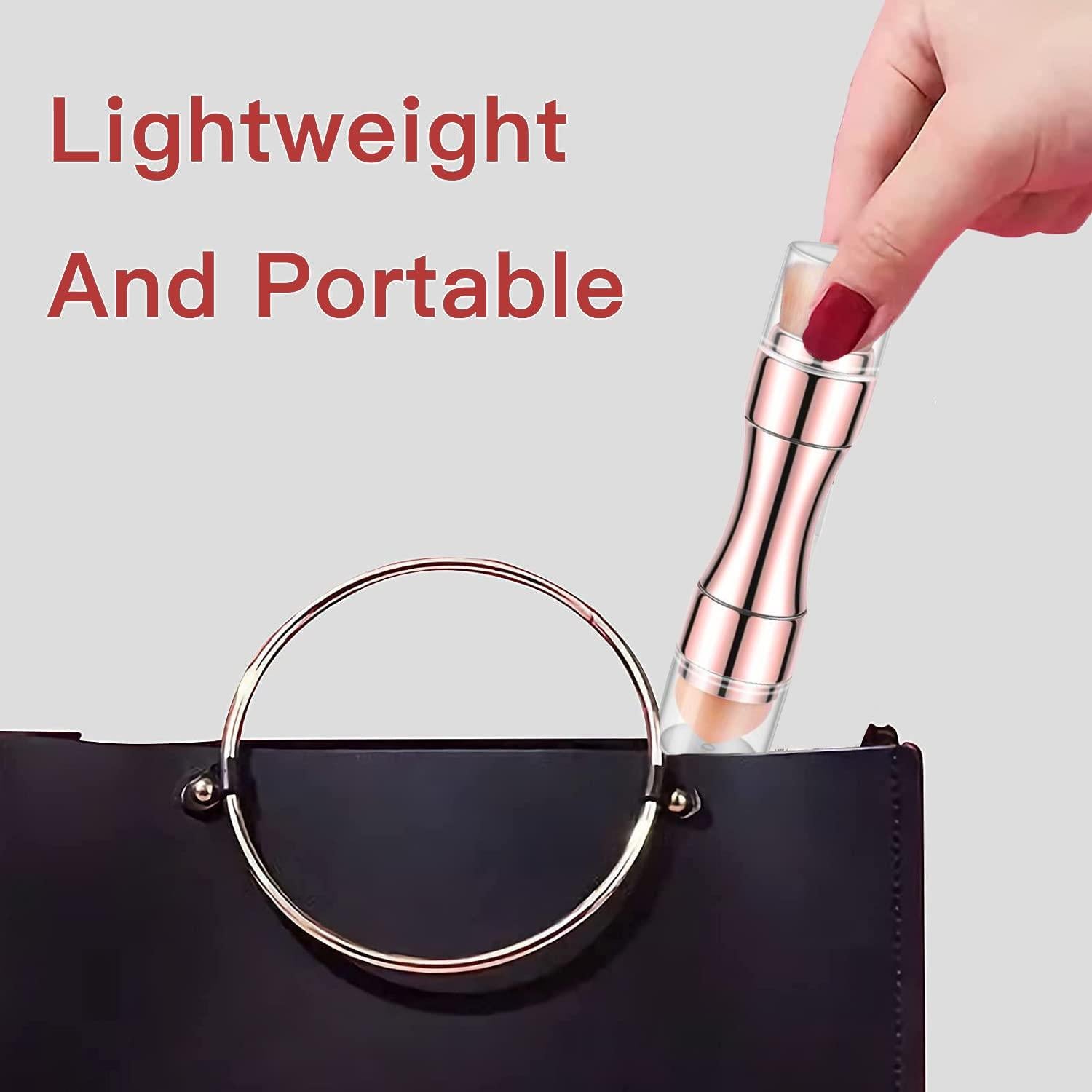 Pincel de Maquillaje 4 en 1 Bling Toman Retráctil Rosa