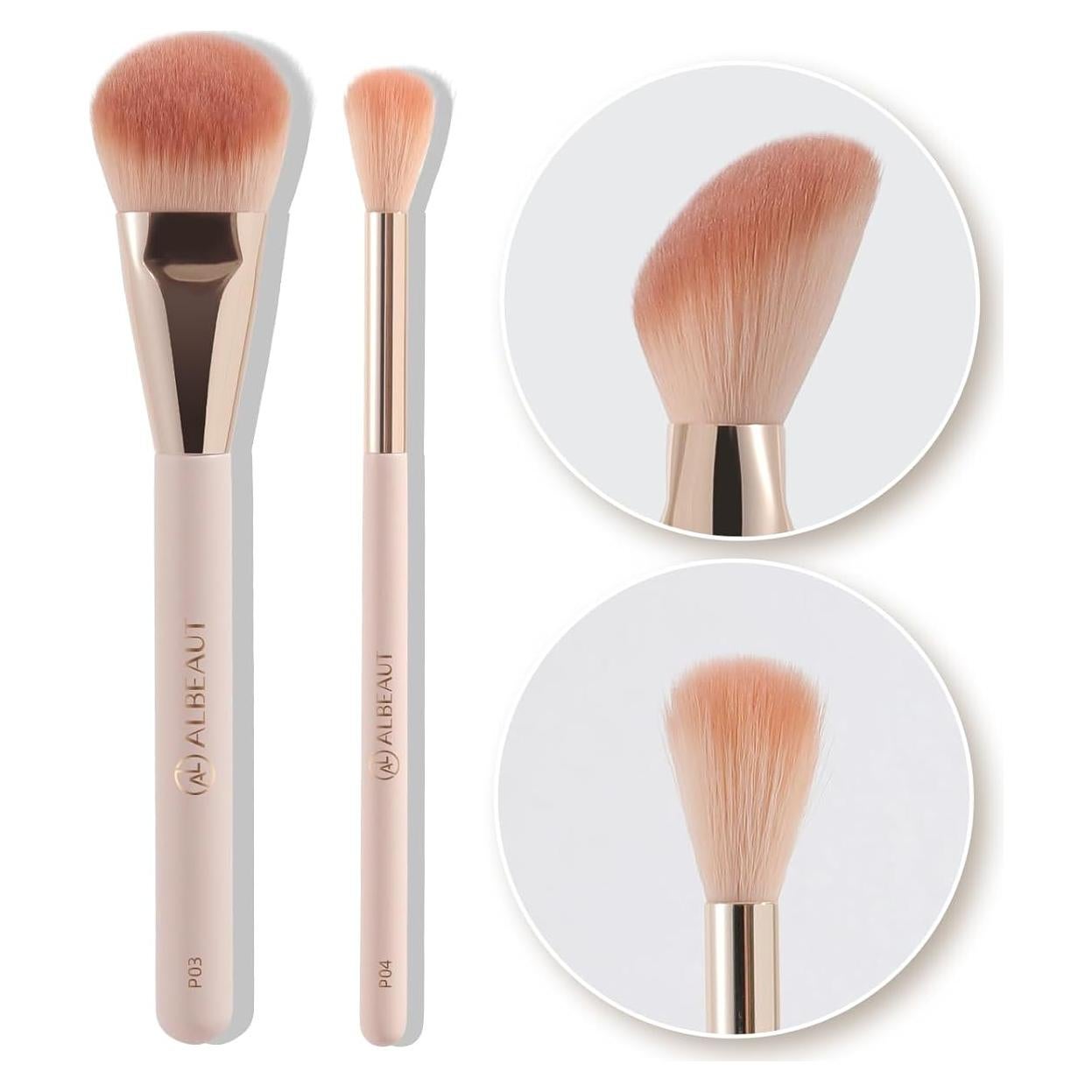 Juego de Brochas de Maquillaje Albeaut - Vegano y Libre de Crueldad