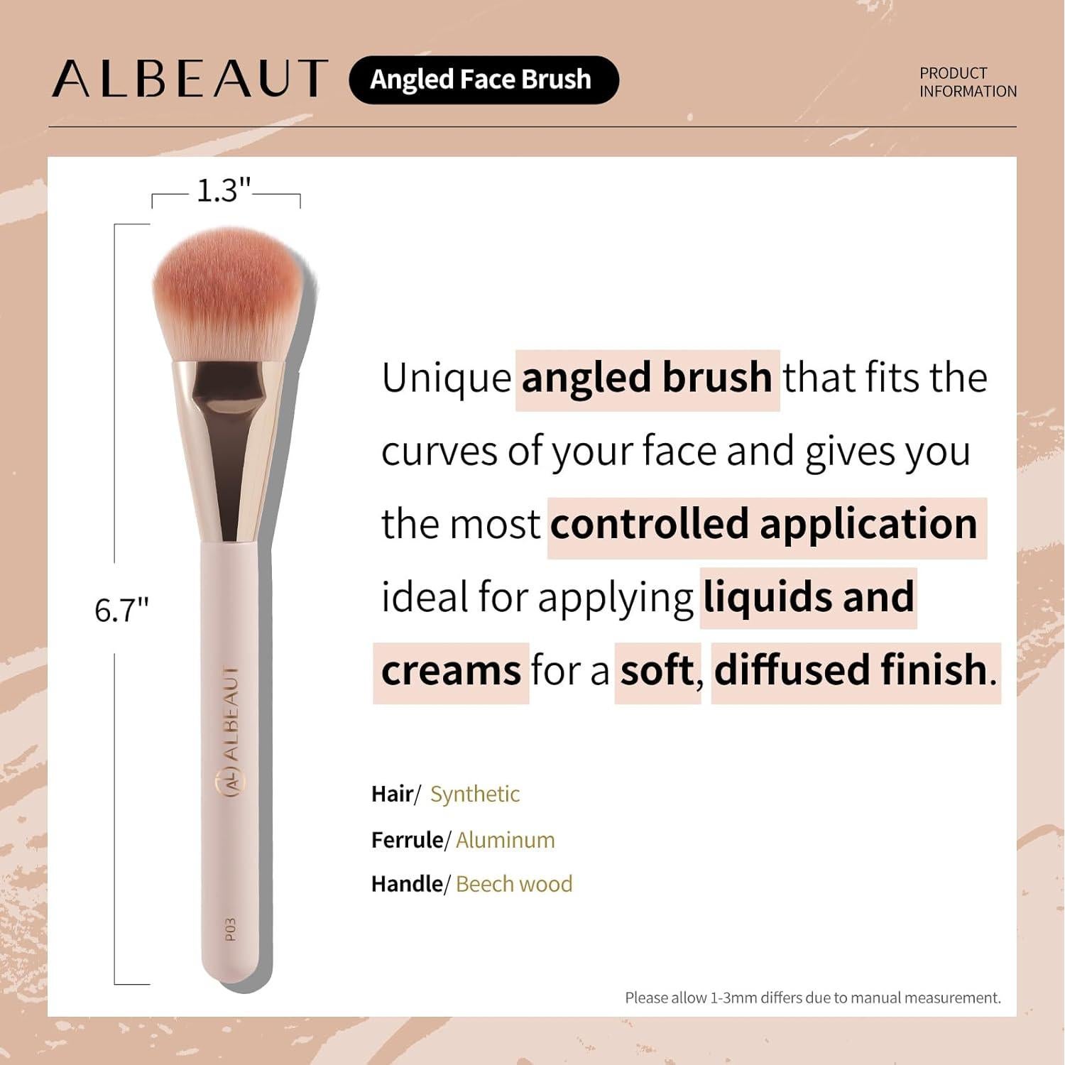 Juego de Brochas de Maquillaje Albeaut - Vegano y Libre de Crueldad