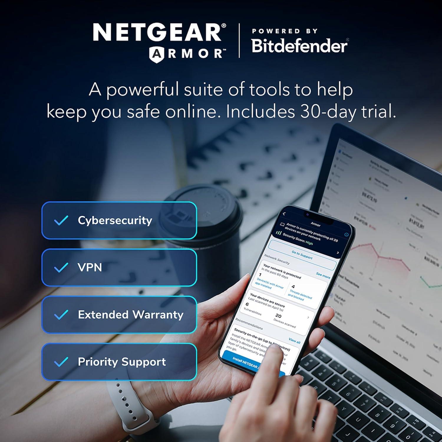 Router WiFi 7 NETGEAR Nighthawk RS200 6.5Gbps 232m²