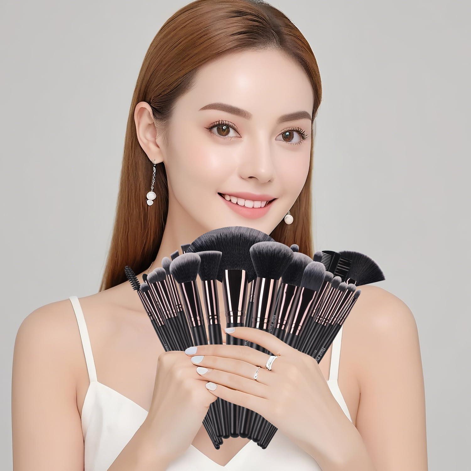 Juego de Brochas de Maquillaje Real Perfection 24 Piezas