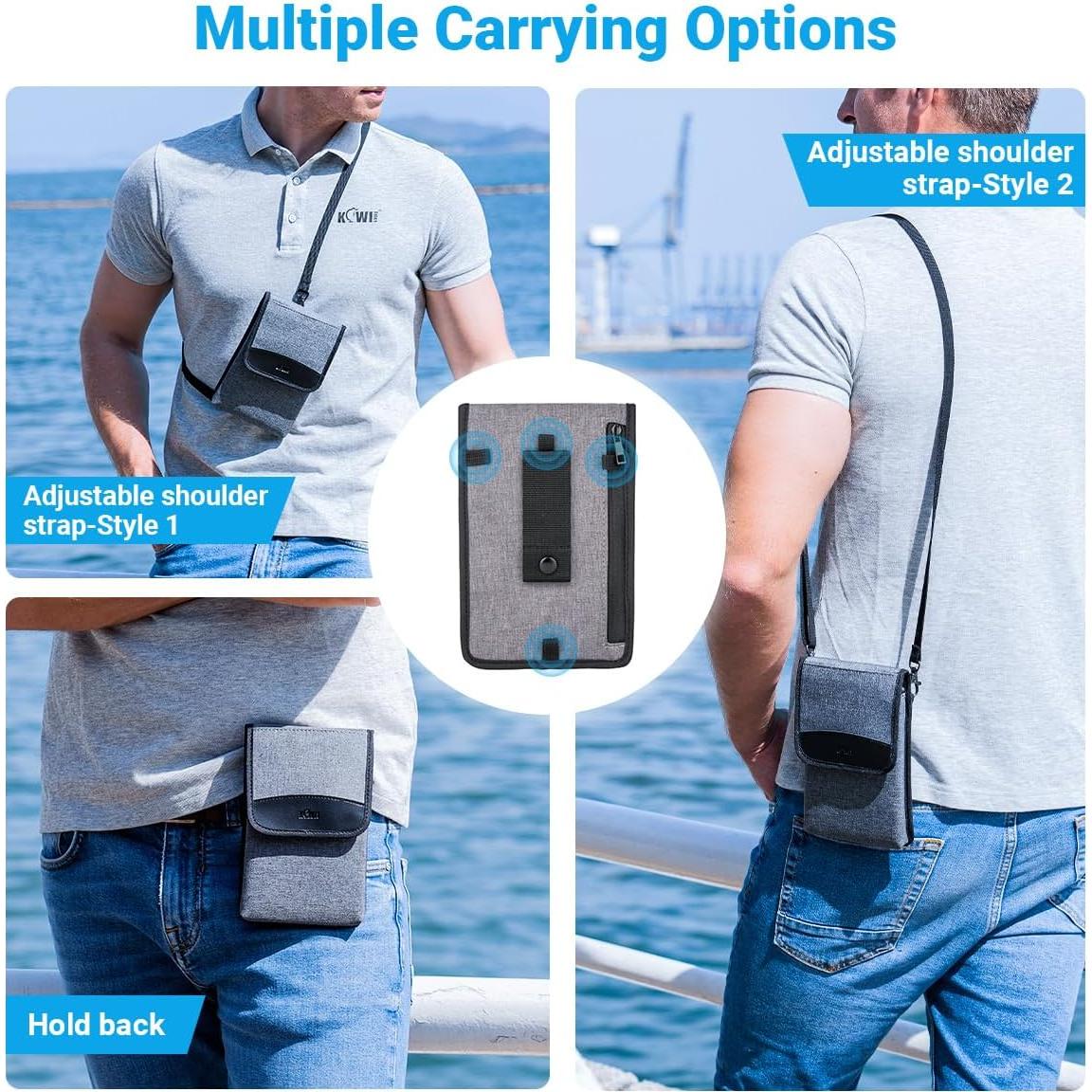 Funda de Teléfono KIWIFOTOS para Cintura y Hombro Gris