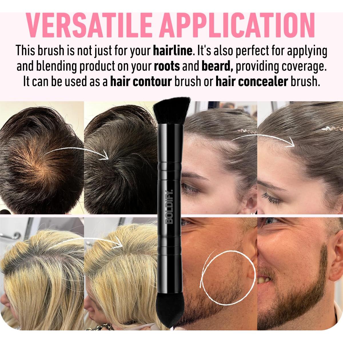 Brocha de Polvo BOLDIFY Doble Cara para Cabello 15.6x6.2cm