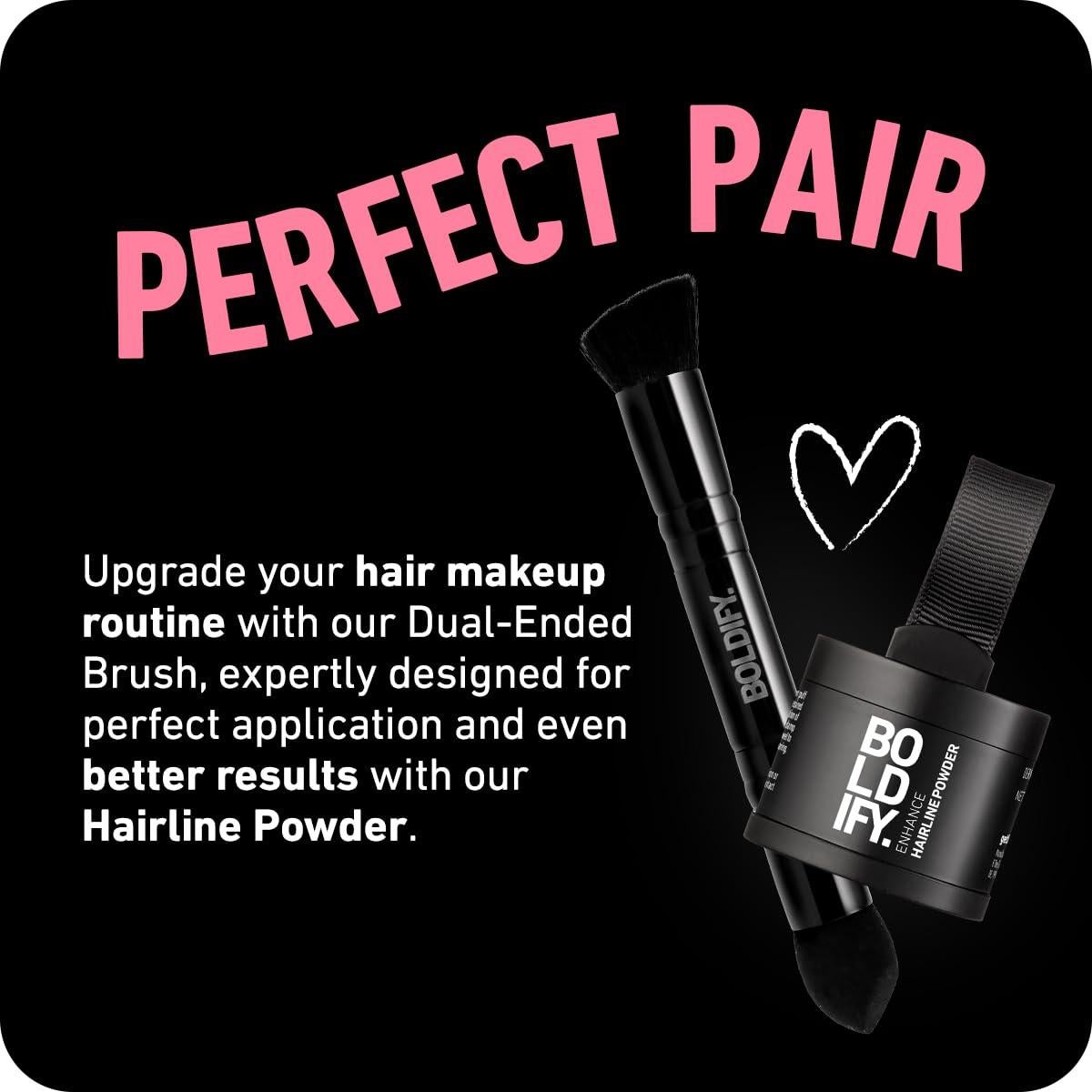 Brocha de Polvo BOLDIFY Doble Cara para Cabello 15.6x6.2cm