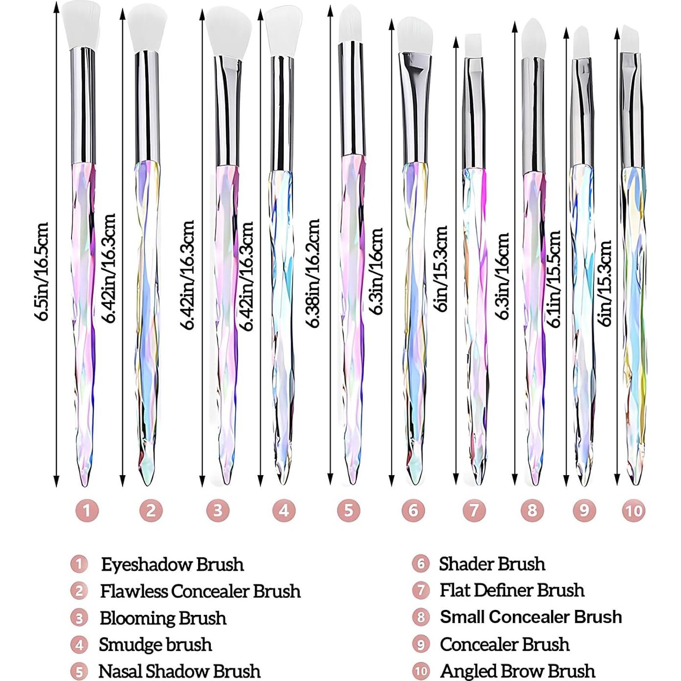 Set de Pinceles de Maquillaje para Ojos Kingtree 10PCS