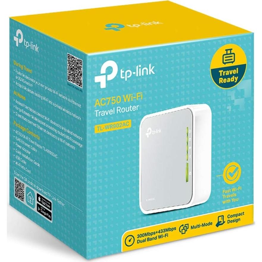 TP-Link Enrutador Inalámbrico Portátil TL-WR902AC 733Mbps