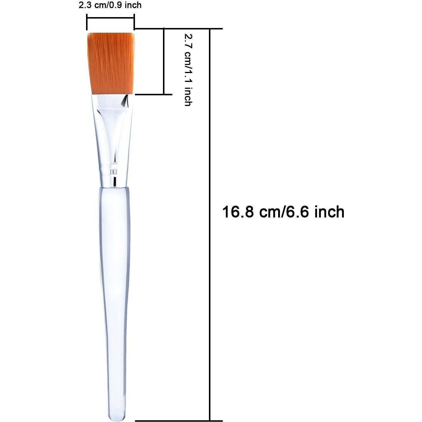 Brocha para Mascarilla Facial Mudder 5 Piezas Mango Transparente