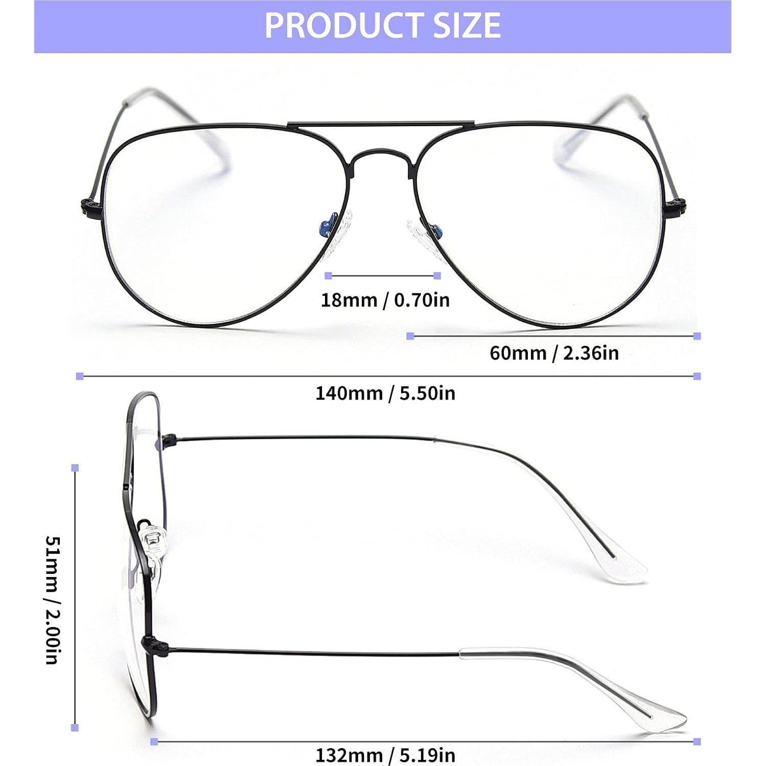 Gafas de Aviador Transparentes Dollger 3025 Montura Negra