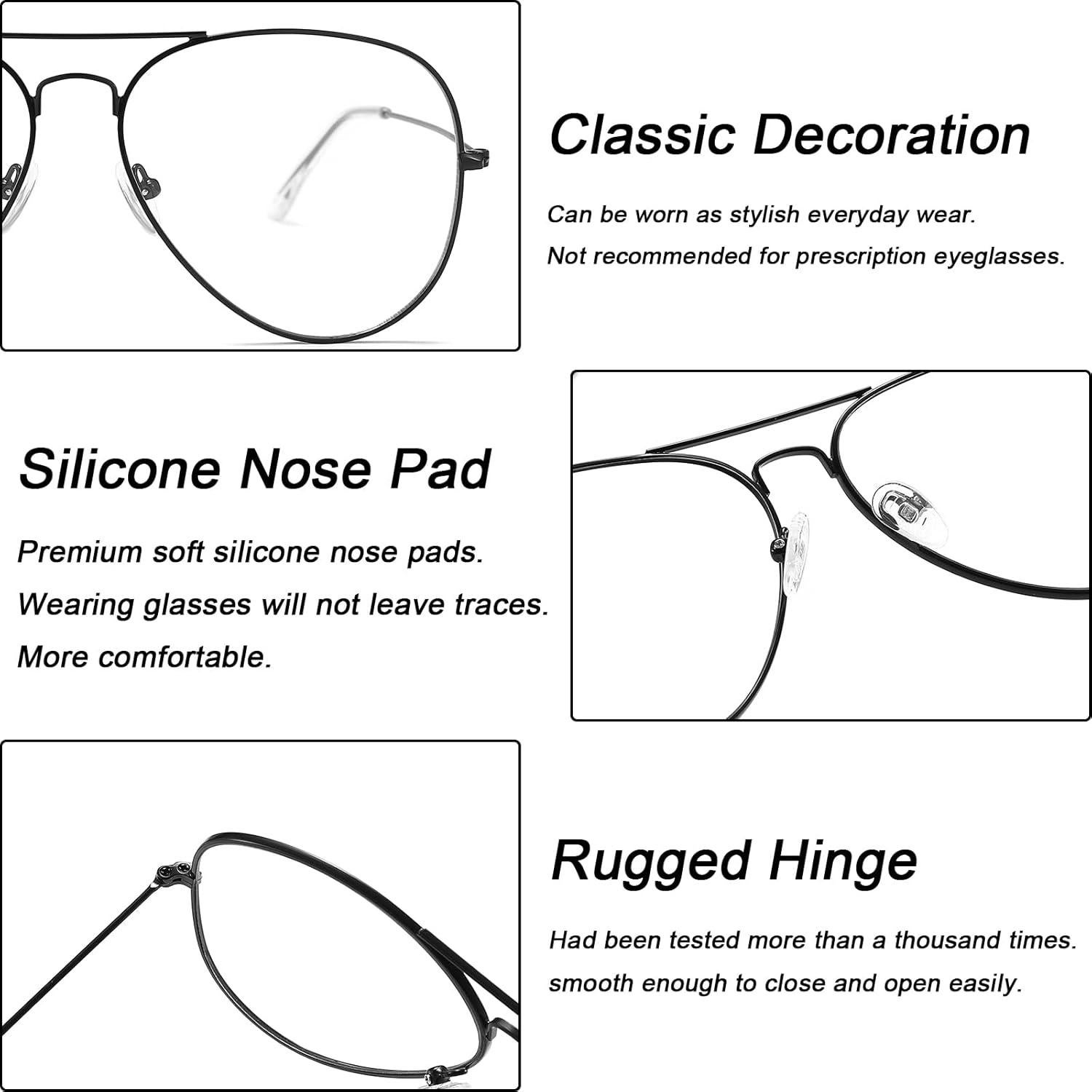 Gafas de Aviador Transparentes Dollger 3025 Montura Negra
