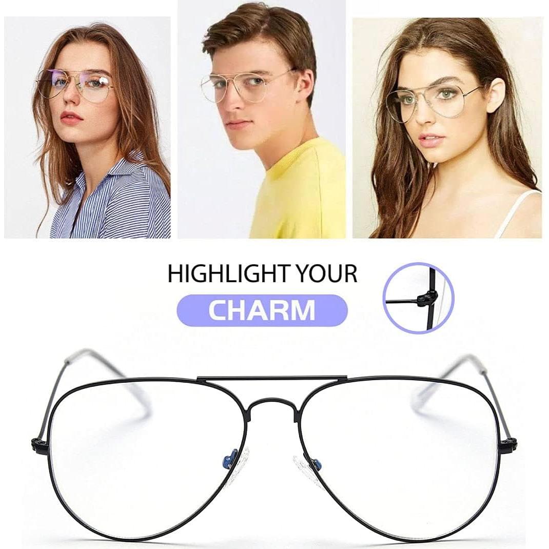 Gafas de Aviador Transparentes Dollger 3025 Montura Negra