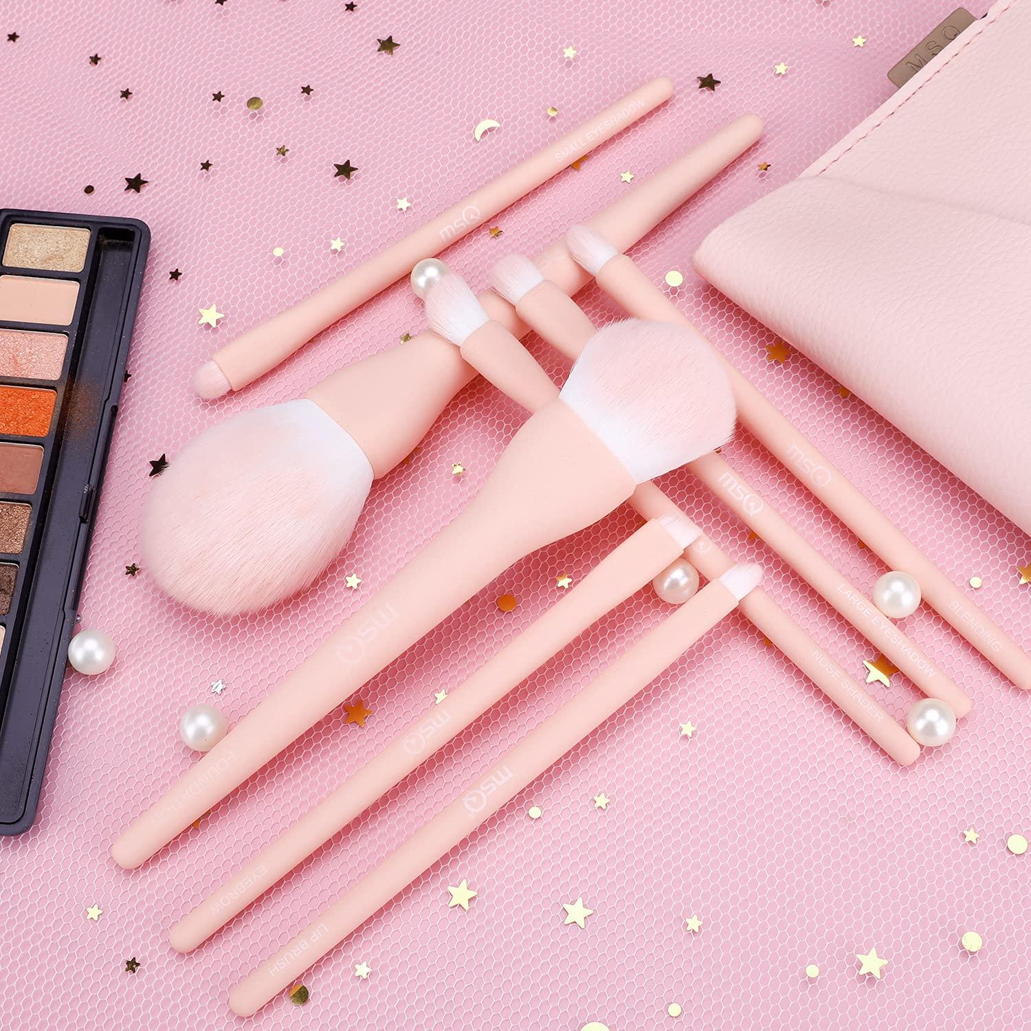 Juego de Brochas de Maquillaje MSQ 8 Piezas Rosa
