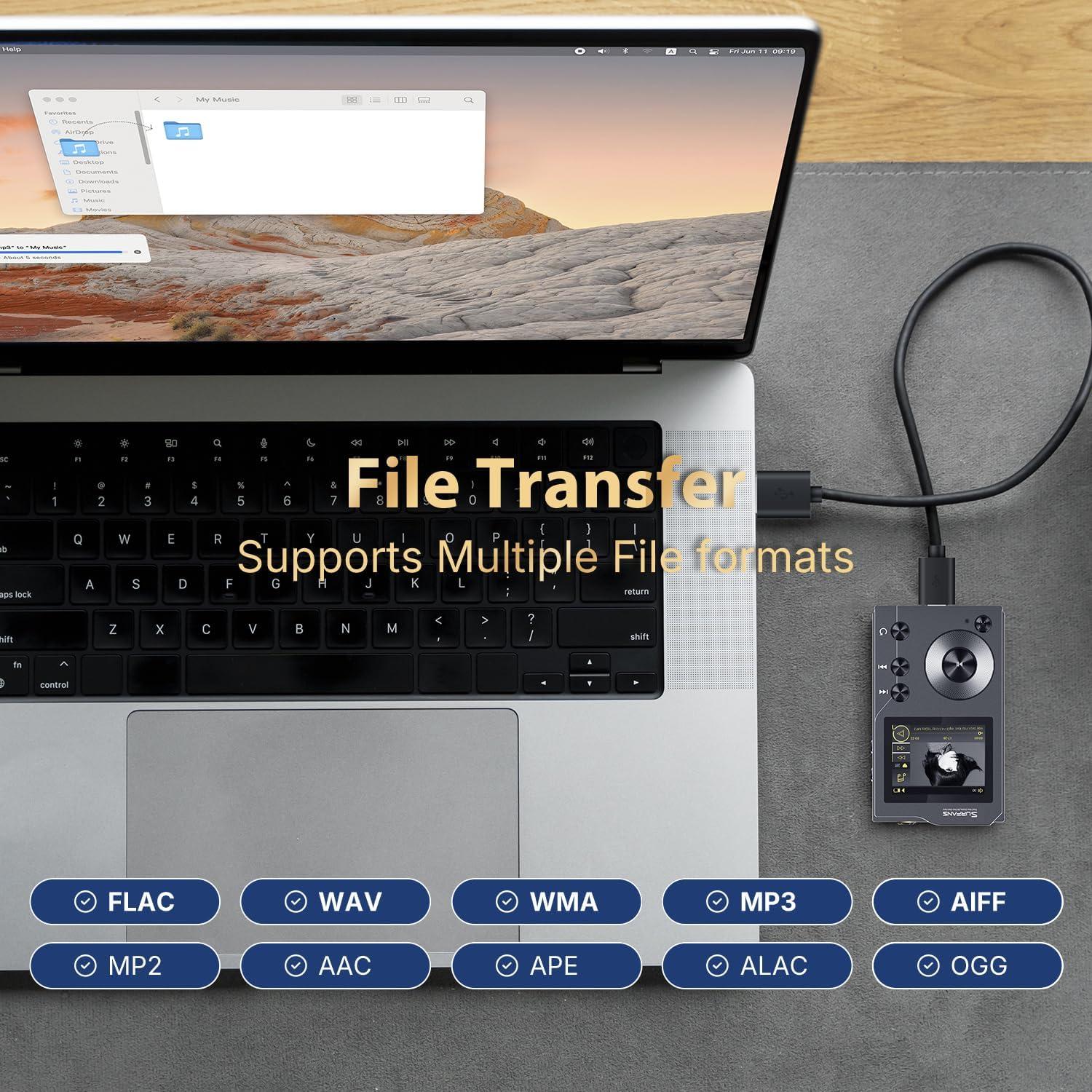 Reproductor MP3 HiFi SURFANS F20 Bluetooth 5.2 64GB