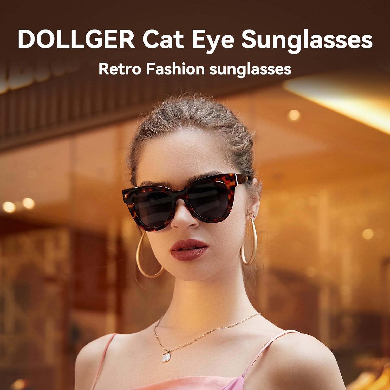 Gafas de sol retro Dollger ojo de gato UV400 para mujer