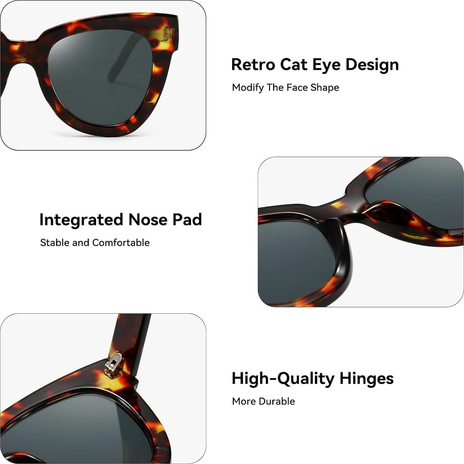 Gafas de sol retro Dollger ojo de gato UV400 para mujer