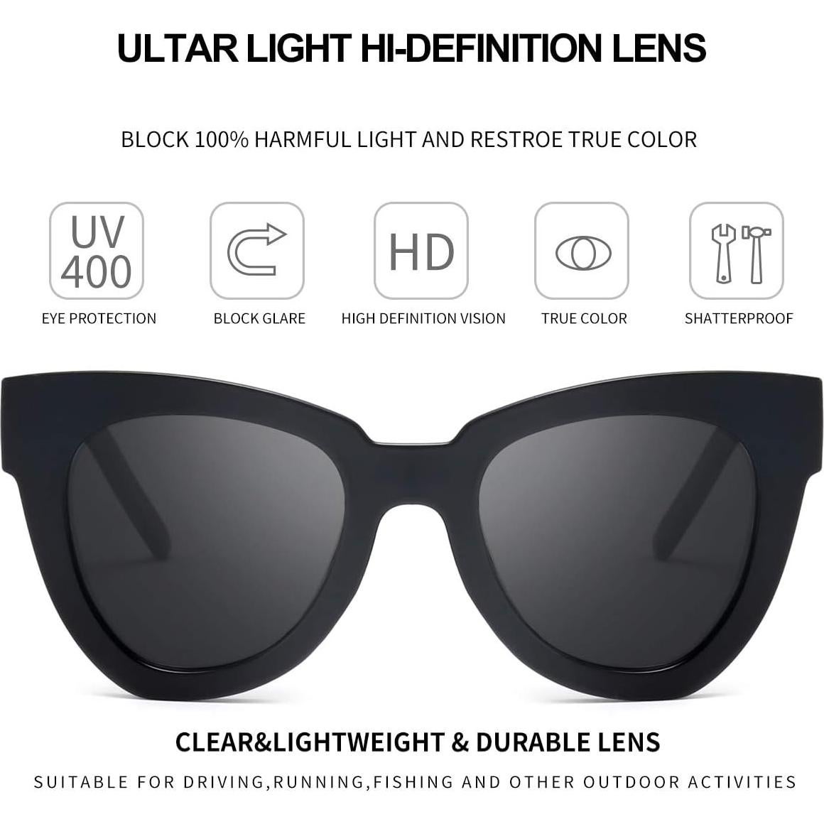 Gafas de sol retro Dollger ojo de gato UV400 para mujer