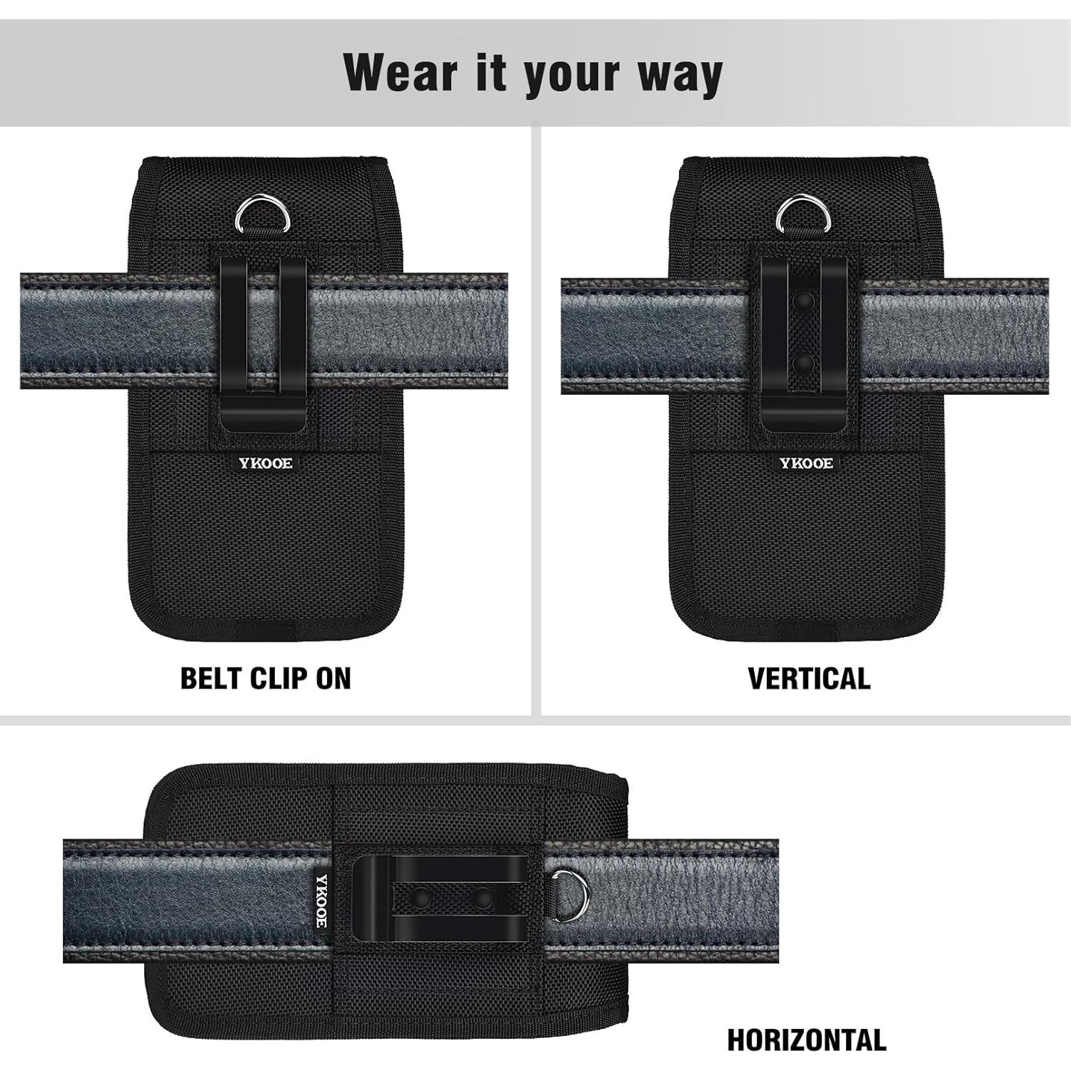 Funda Doble Resistente ykooe para iPhone y Samsung - Negro