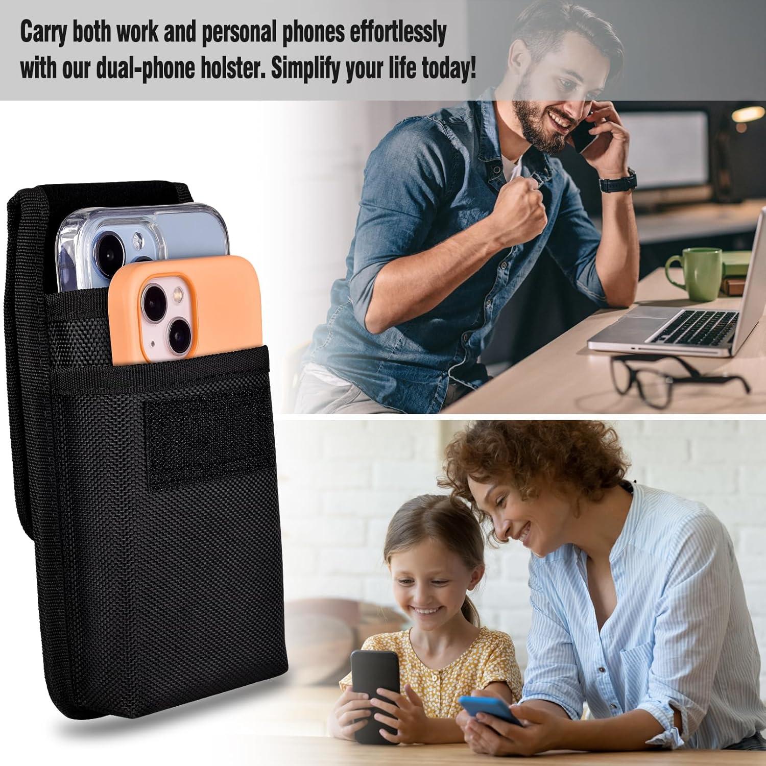 Funda Doble Resistente ykooe para iPhone y Samsung - Negro