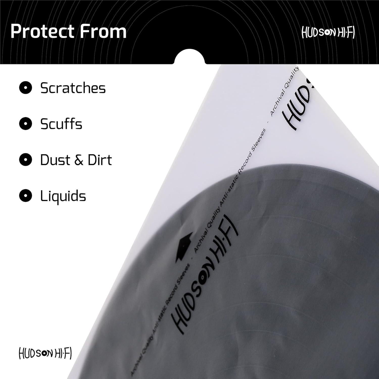 Fundas de Vinilo Hudson Hi-Fi Pack 250 - Protección LP