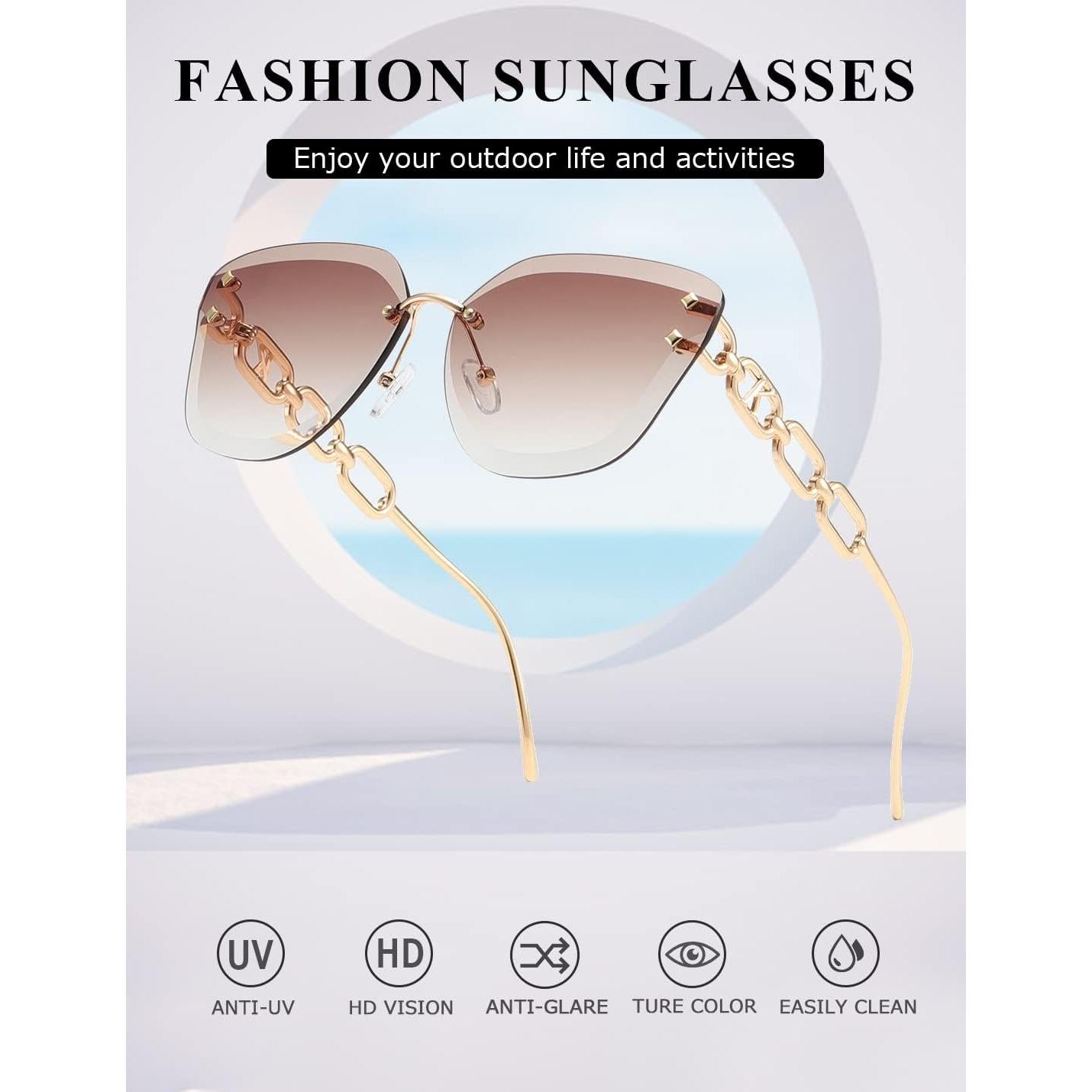 Gafas de sol AEVOGUE para mujeres sin montura AE0534 UV 63mm