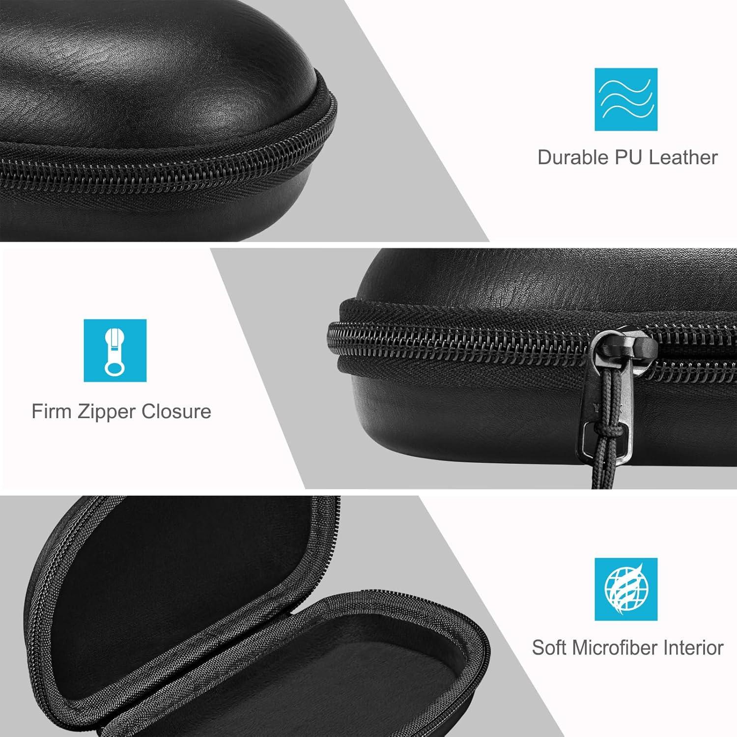 Funda de Gafas Fintie AGSB con Mosquetón, Estuche Duro Negro