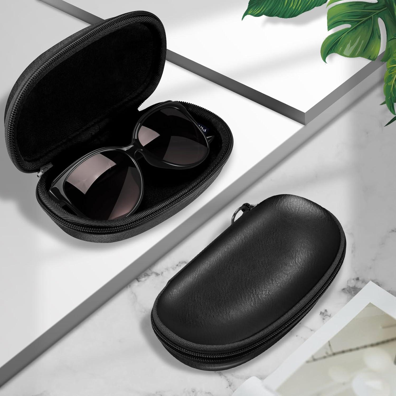 Funda de Gafas Fintie AGSB con Mosquetón, Estuche Duro Negro