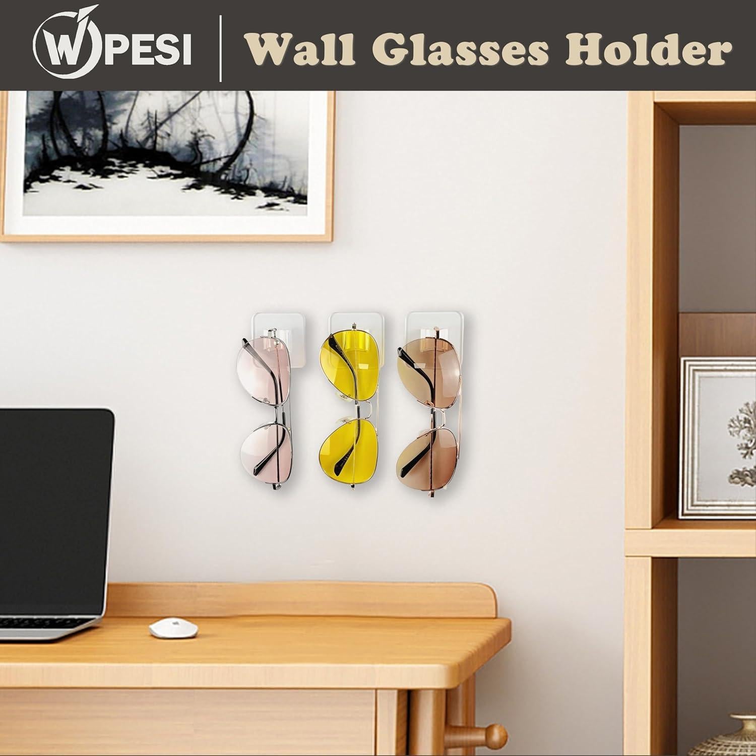 Soporte de Gafas de Pared WPESI 10 Pack Acrílico Transparente