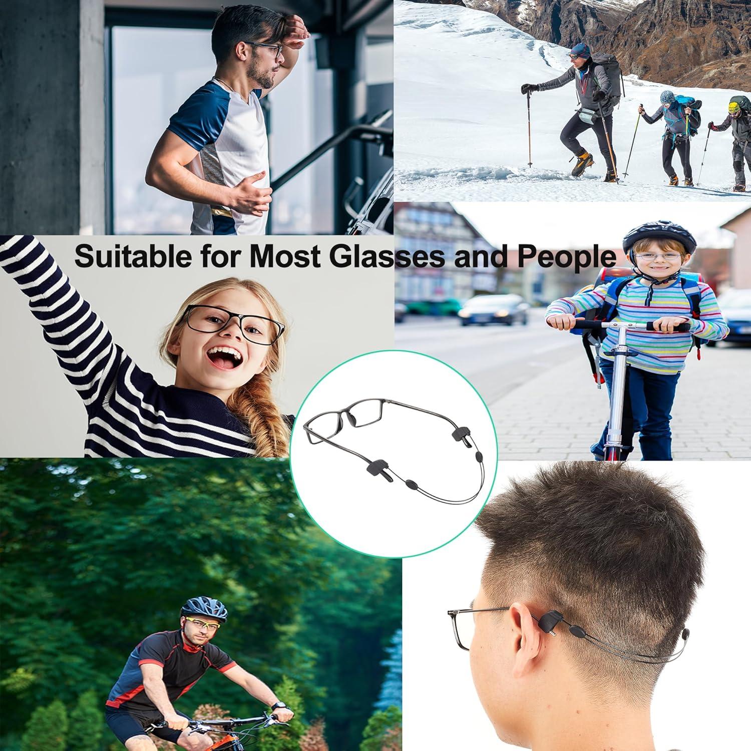 Correa Ajustable para Gafas Omnful - Negro, 21.6-38.1cm