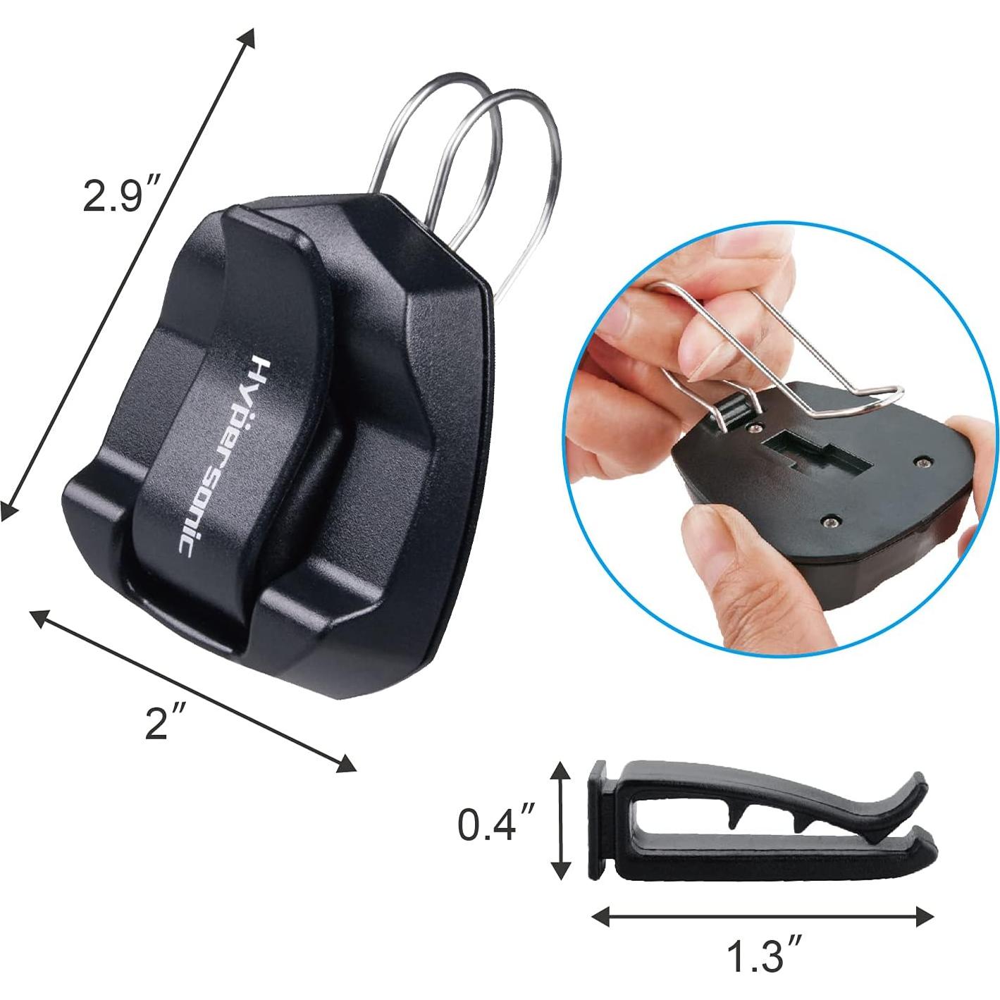 Soporte de Gafas Hypersonic para Coche Clip Visera Negro