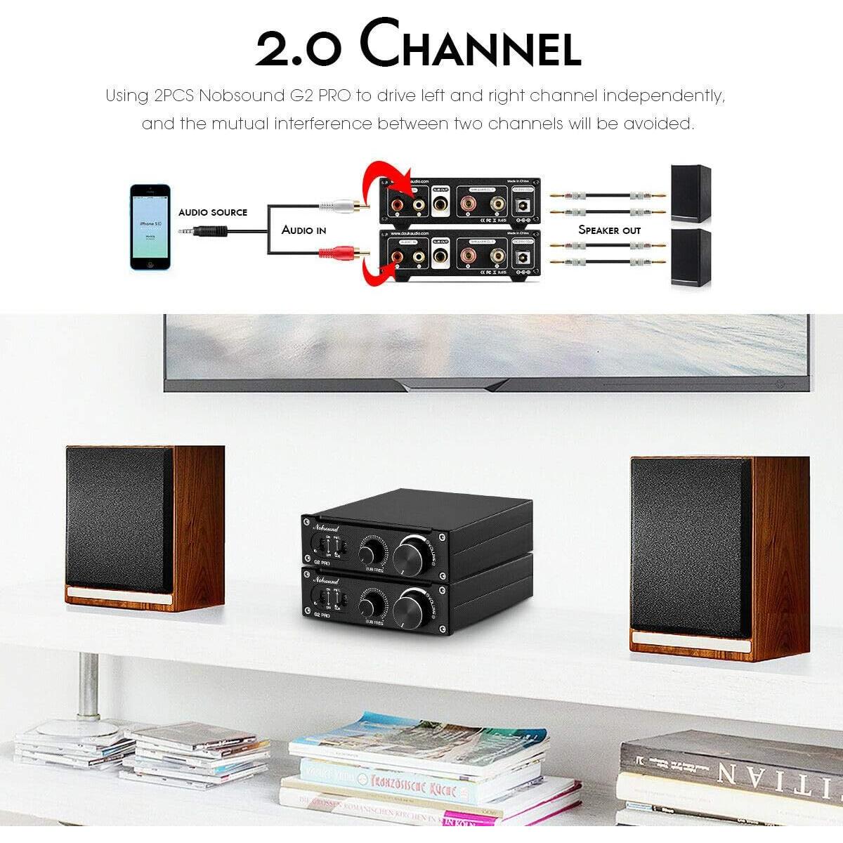 Amplificador Nobsound G2 PRO 300W Mono Hi-Fi Subwoofer