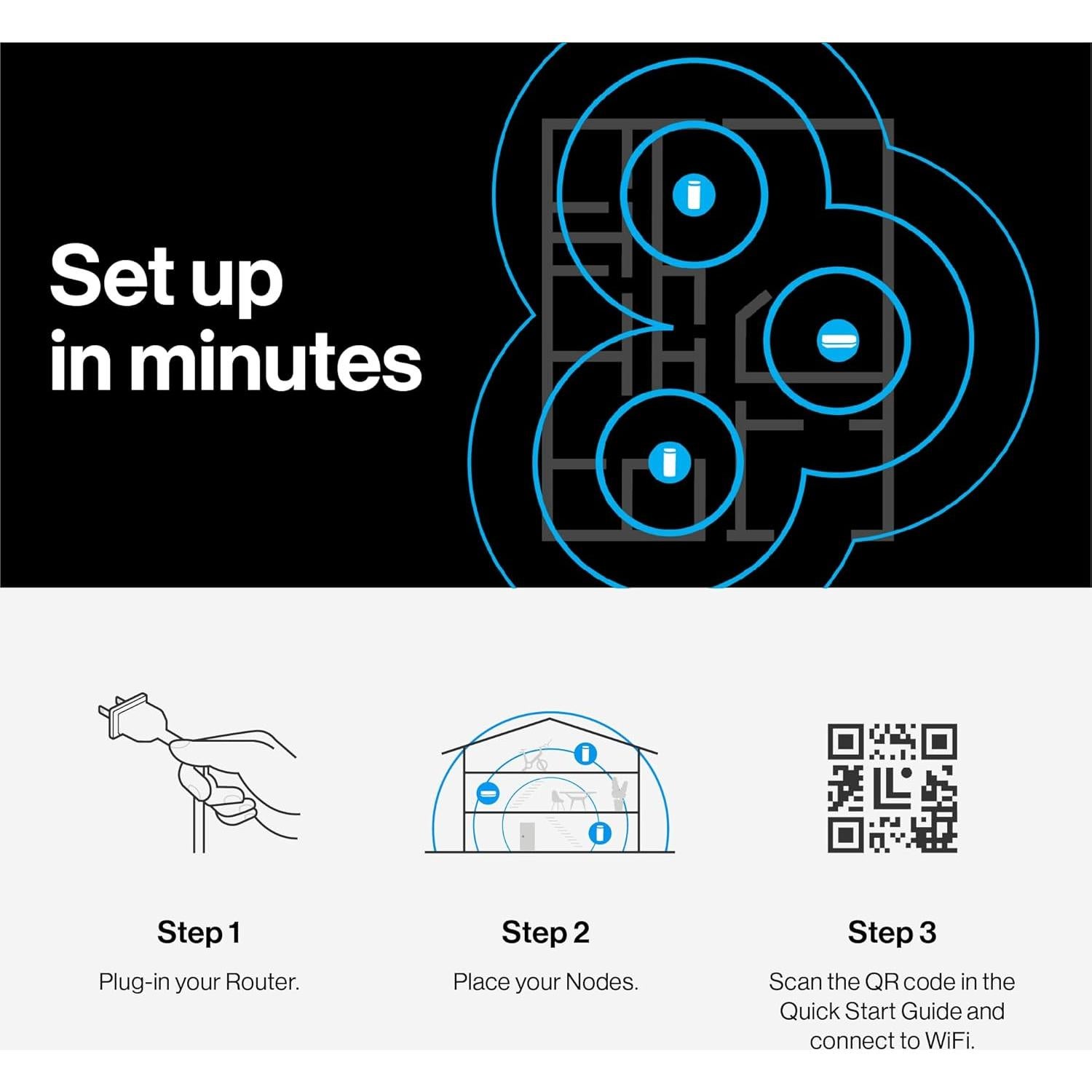 Enrutador Linksys Micro Mesh WiFi 6 3 Gbps 185 m²