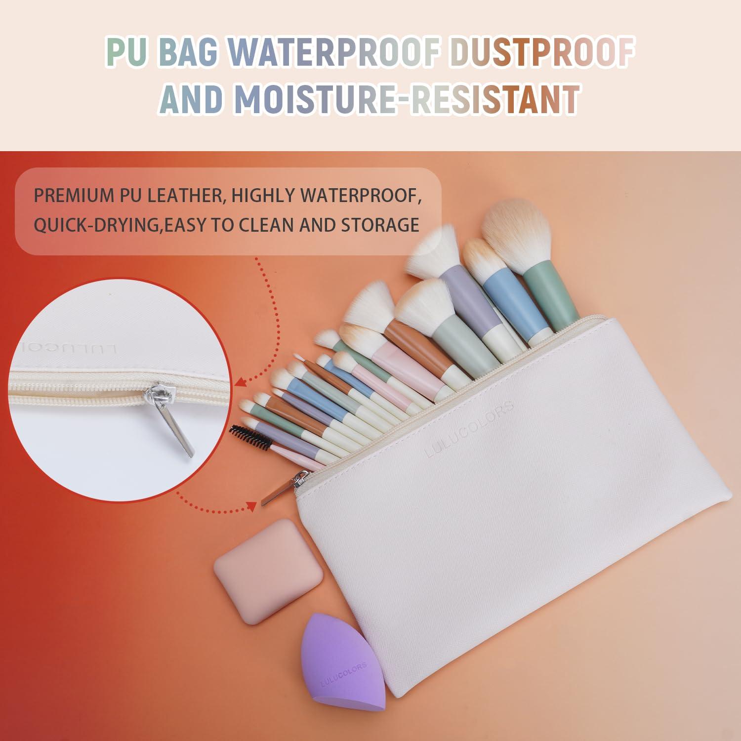 Juego de Brochas de Maquillaje LULUCOLORS 18 Piezas Suaves