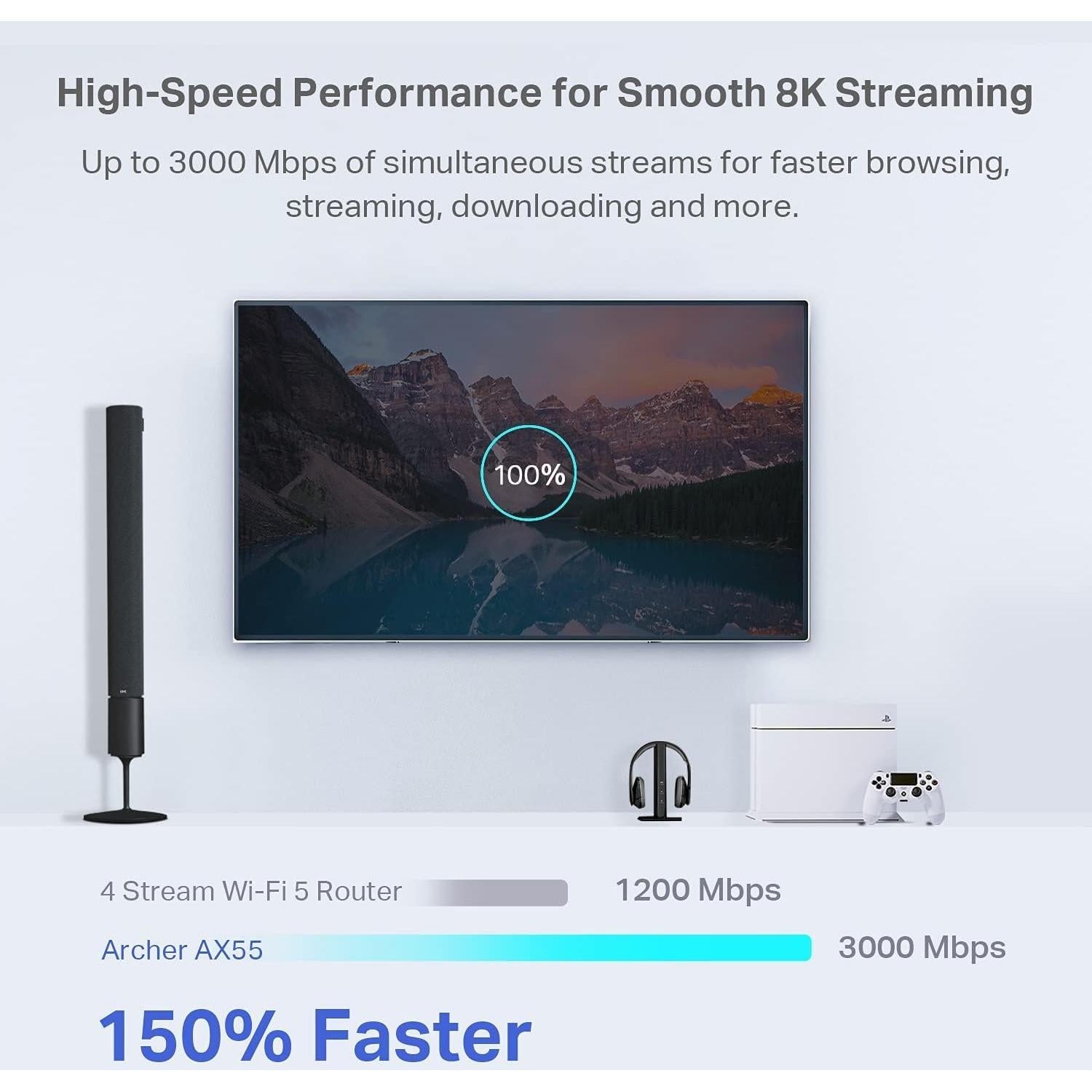Router TP-Link Archer AX55 Wi-Fi 6 Doble Banda 3000 Mbps