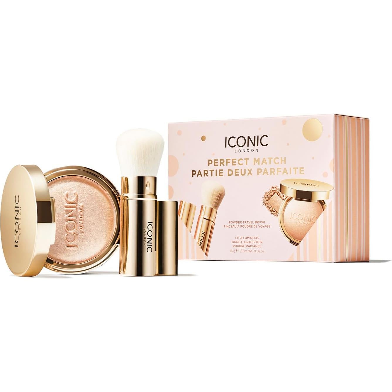 Juego de Maquillaje ICONIC LONDON Vegano y Brillante 15,6x11,2cm