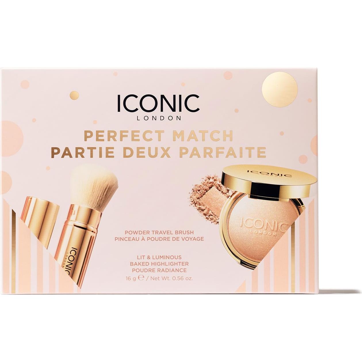 Juego de Maquillaje ICONIC LONDON Vegano y Brillante 15,6x11,2cm