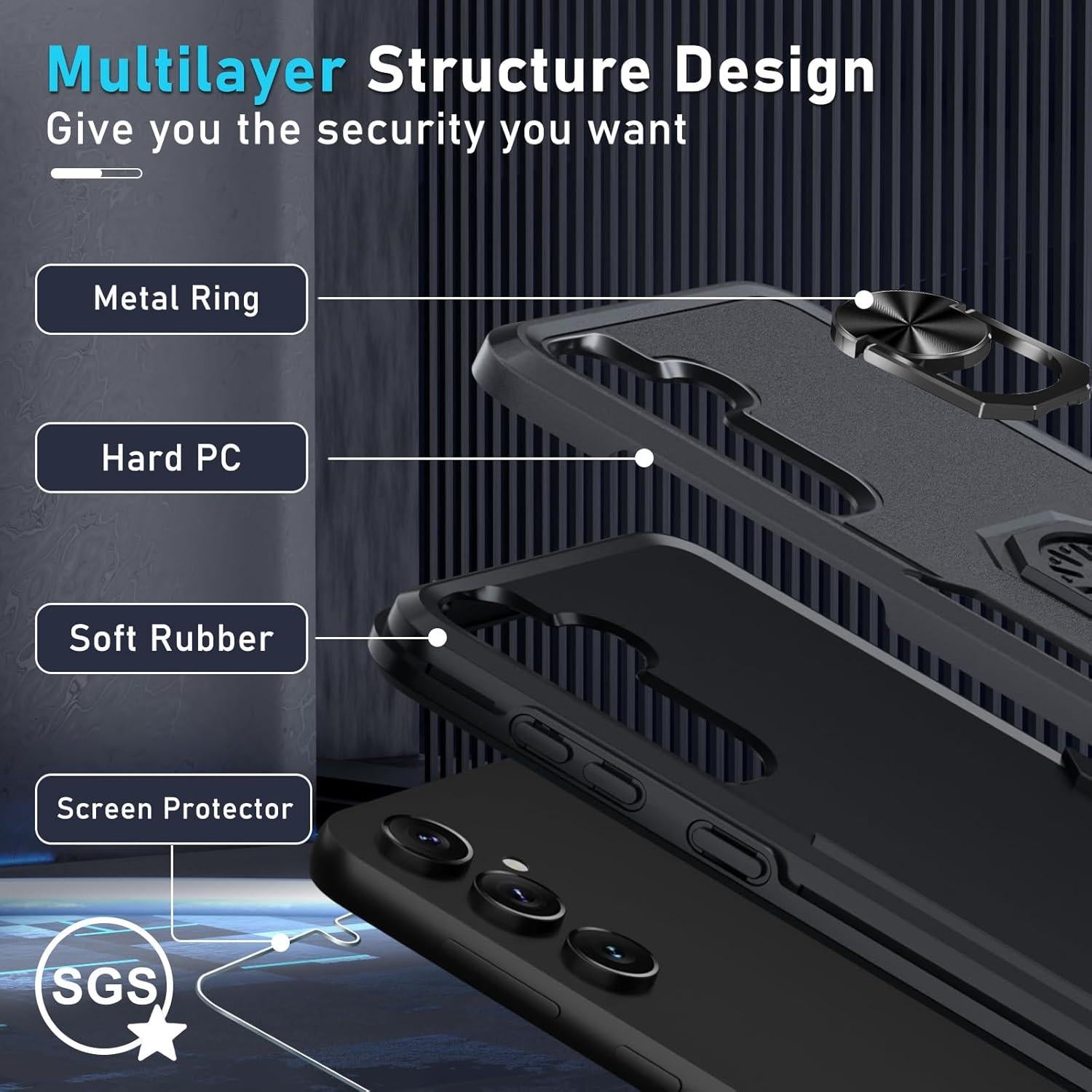 Funda Janmitta para Samsung Galaxy S24 FE con Protector